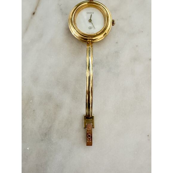 Vintage GUCCI Change Bezel Womens Gold Watch - Picture 7 of 11